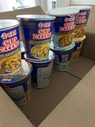 NISSIN 닛신 컵누들  4종 - 씨푸드오리지날, 씨푸드 스파이시, 씨푸드 커리, 씨푸드 XO소스 — 5점을 준 리뷰어가 2021년 12월 올린 사용 사진