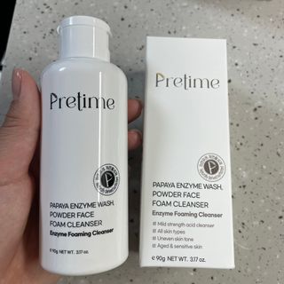 프리타임1 프리타임 파파야 엔자임 워시, 파우더 페이스 폼 클렌저 — 5점을 준 리뷰어가 2023년 4월 올린 사용 사진