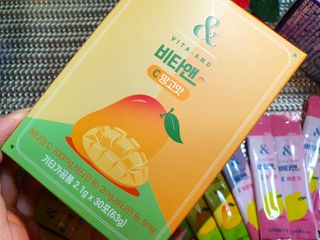 비타앤C 레몬맛, 망고맛 — 4점을 준 리뷰어가 2021년 7월 올린 사용 사진