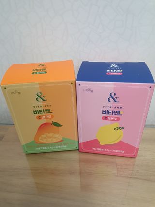 비타앤C 레몬맛, 망고맛 — 5점을 준 리뷰어가 2021년 5월 올린 사용 사진