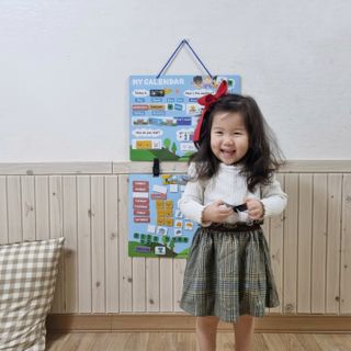 맘트리 133개 자석타일로 만드는 나만의 달력, 마이캘린더[가이드북포함], 어린이달력 — 5점을 준 리뷰어가 2023년 1월 올린 사용 사진