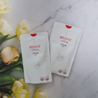 클린24시간 1BOX(5포) + 전용보틀(500ml) — 4점을 준 리뷰어가 2022년 8월 올린 사용 사진