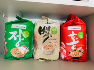[풀무원] 자연은맛있다 정면, 백면, 홍면  세트 — 5점을 준 리뷰어가 2021년 4월 올린 사용 사진
