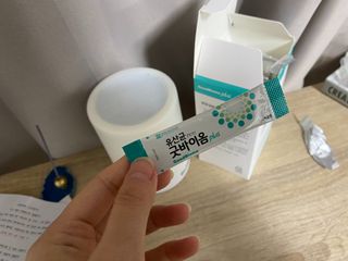 프리마인 유산균 국가지정연구소 선정, 살아있는 생유산균 200억 마리의 힘. 유산균n굿바이옴플러스 — 5점을 준 리뷰어가 2021년 12월 올린 사용 사진
