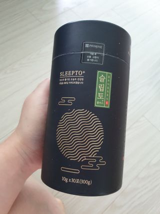 프리마인 자체 기업부설 연구소에서 찾아낸 건강한 수면의 비밀.  슬립토 플러스 30포 — 5점을 준 리뷰어가 2021년 8월 올린 사용 사진