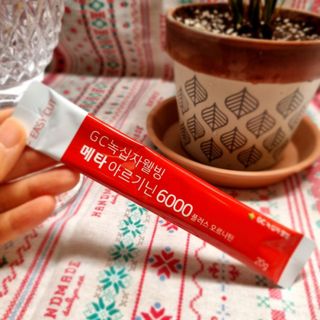메타아르기닌 GC녹십자웰빙 메타 아르기닌 6000 플러스 오르니틴 — 3.5점을 준 리뷰어가 2022년 10월 올린 사용 사진