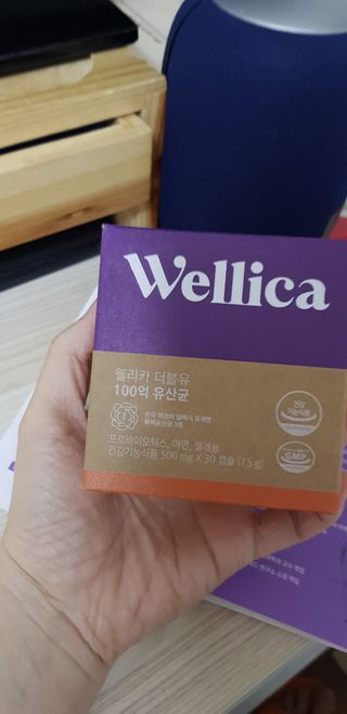 웰리카 더블유 100억 유산균 — 5점을 준 리뷰어가 2020년 12월 올린 사용 사진