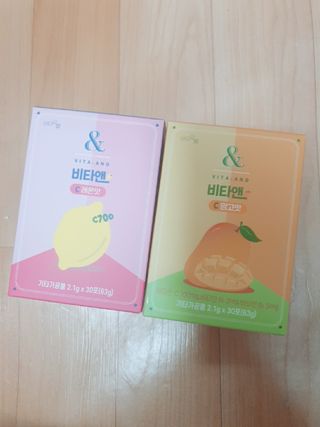 비타앤C 레몬맛, 망고맛 — 5점을 준 리뷰어가 2021년 4월 올린 사용 사진