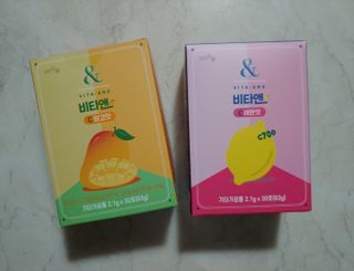 비타앤C 레몬맛, 망고맛 — 5점을 준 리뷰어가 2021년 4월 올린 사용 사진