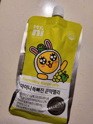 일동제약 마이니 마이니 쏙빠진 곤약젤리 — 5점을 준 리뷰어가 2021년 2월 올린 사용 사진