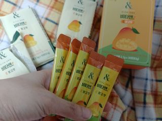 비타앤C 레몬맛, 망고맛 — 5점을 준 리뷰어가 2021년 6월 올린 사용 사진