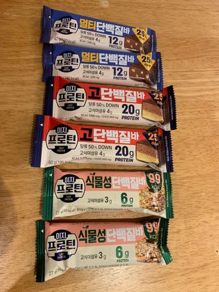 이지프로틴바 3종x각 2ea (고단백질바, 멀티단백질바, 식물성단백질바) — 5점을 준 리뷰어가 2024년 3월 올린 사용 사진