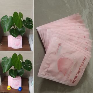 애니가드키즈 새부리형  소형L 5컬러 각 10매입 [크리미베이지, 코튼핑크, 블루레이크, 페일로즈, 민트그린] — 5점을 준 리뷰어가 2022년 2월 올린 사용 사진