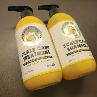 썸헤어 / SUMHAIR 썸헤어 스칼프 케어 샴푸+트리트먼트 트로피컬망고티 — 4.5점을 준 리뷰어가 2021년 6월 올린 사용 사진