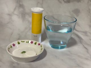 [슬림드랍 레몬맛] 건기식 다이어트 보조제 겸 비타민 — 5점을 준 리뷰어가 2022년 1월 올린 사용 사진