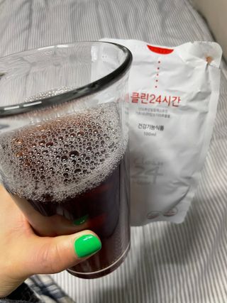 클린24시간 1BOX(5포) + 전용보틀(500ml) — 5점을 준 리뷰어가 2023년 2월 올린 사용 사진