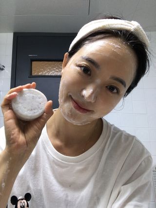 리더스코스메틱 리더스 밀크 밸런싱  마스크  솝 — 5점을 준 리뷰어가 2021년 11월 올린 사용 사진