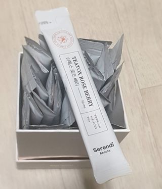 세렌디뷰티_이너뷰티 티톡스 로즈 베리 — 4점을 준 리뷰어가 2021년 3월 올린 사용 사진