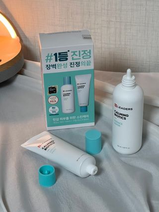 리더스코스메틱 리더스 카밍 바이오틱스 #1등 진정 기획세트 [에센스 워터150ml + 크림 마스크80ml] — 5점을 준 리뷰어가 2022년 9월 올린 사용 사진