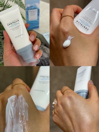 [스킨1004] 마다가스카르 센텔라 히알루-시카 워터핏 선세럼 50ml — 5점을 준 리뷰어가 2024년 5월 올린 사용 사진