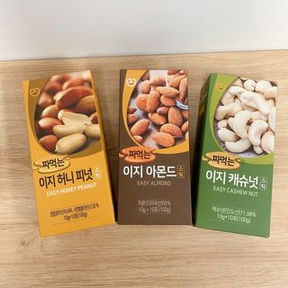 짜먹는 이지견과 짜먹는 이지아몬드, 짜먹는 이지허니피넛, 짜먹는 이지캐슈넛 각 10g X  10포 — 4.5점을 준 리뷰어가 2021년 2월 올린 사용 사진