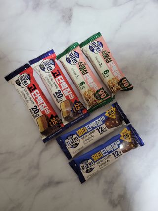 이지프로틴바 3종x각 2ea (고단백질바, 멀티단백질바, 식물성단백질바) — 5점을 준 리뷰어가 2024년 3월 올린 사용 사진