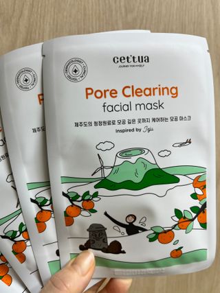 세뚜아(Cettua) 나우[세뚜아] 포어 클리어링 마스크 Cettua Pore Clearing facial mask 4매 — 5점을 준 리뷰어가 2024년 2월 올린 사용 사진