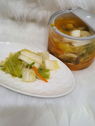 셰프애찬 단호박 백김치 1kg — 5점을 준 리뷰어가 2022년 10월 올린 사용 사진