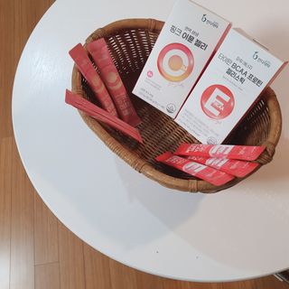 인디닥터 면역 생생 핑크 이뮨 젤리 + 타이탄 BCAA 프로틴 젤리스틱 — 5점을 준 리뷰어가 2022년 3월 올린 사용 사진