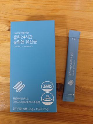 클린24시간 슬림앤유산균 1박스 (3.5g X 15포) — 4.5점을 준 리뷰어가 2023년 1월 올린 사용 사진
