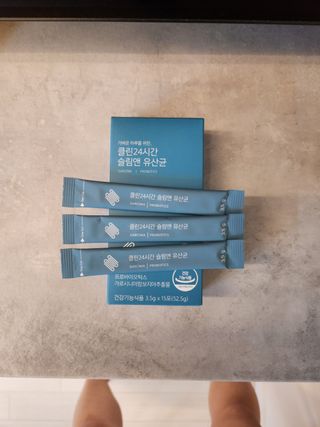 클린24시간 슬림앤유산균 1박스 (3.5g X 15포) — 4.5점을 준 리뷰어가 2023년 2월 올린 사용 사진