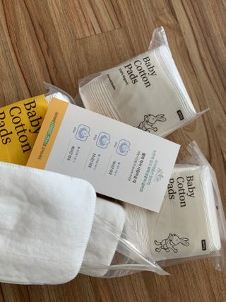 디어엘로디 프리미엄 유기농 베이비 솜티슈 40매 3 + 1 PACK — 5점을 준 리뷰어가 2021년 2월 올린 사용 사진