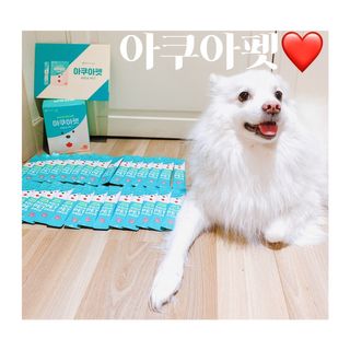 펫시랩 반려견용 액상 프리바이오틱스 아쿠아펫 — 4점을 준 리뷰어가 2021년 1월 올린 사용 사진