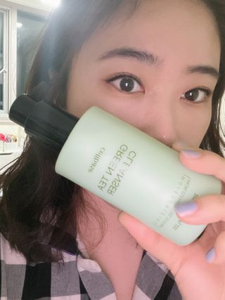 프리마인 메이크업과 들뜨는 각질까지 한방에 깐달걀로! 순하기까지한 셀베이스 그린티클렌저(200ml) — 5점을 준 리뷰어가 2023년 2월 올린 사용 사진