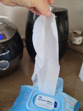 햅스 세균없는 주방 대형 2팩, HAPS sanitizer wipe — 5점을 준 리뷰어가 2022년 2월 올린 사용 사진