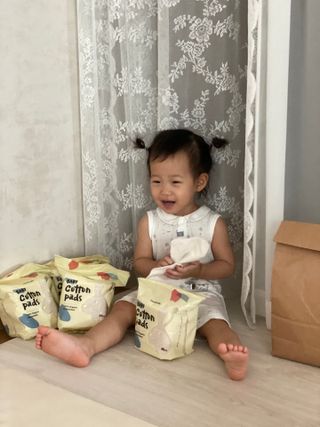 디어엘로디 오가닉 무표백 건티슈 — 4점을 준 리뷰어가 2022년 8월 올린 사용 사진
