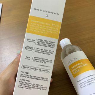 나나스킨 캐모마일아쿠아수딩토너 — 4점을 준 리뷰어가 2021년 7월 올린 사용 사진