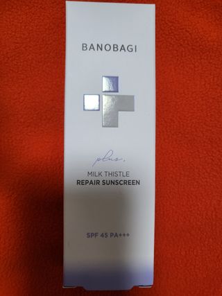 바노바기 코스메틱 바노바기 밀크씨슬 리페어 시카 선스크린 플러스 50ml — 5점을 준 리뷰어가 2023년 2월 올린 사용 사진