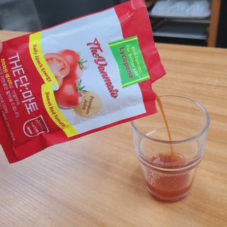 제이제이바이오 더단마토 프리미엄주스 100ml 30팩입 - 무설탕 스테비아 토마토즙 — 5점을 준 리뷰어가 2021년 11월 올린 사용 사진