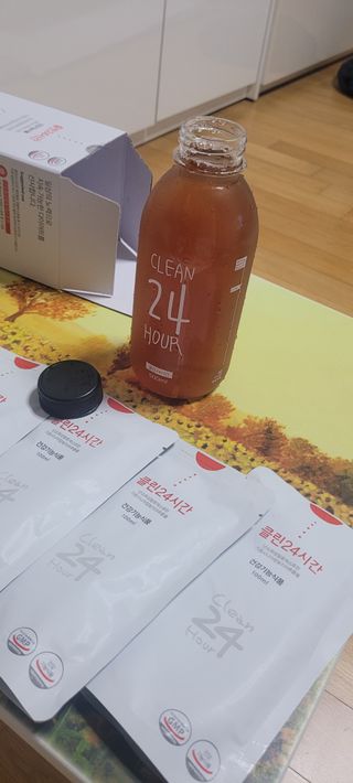 클린24시간 1BOX(5포) + 전용보틀(500ml) — 5점을 준 리뷰어가 2023년 8월 올린 사용 사진