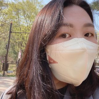 아이엘이 ILE 친환경 새부리형 방수 마스크 — 5점을 준 리뷰어가 2022년 4월 올린 사용 사진