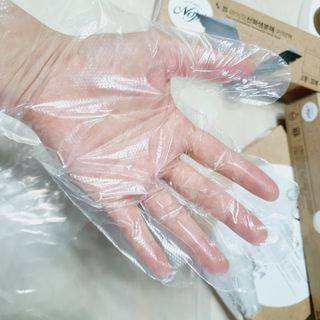 노플(NOPL) 노플 친환경 바이오 산화 생분해  항균 일회용 위생 비닐장갑 100매 + 지퍼백 소형, 대형 — 4.5점을 준 리뷰어가 2021년 9월 올린 사용 사진