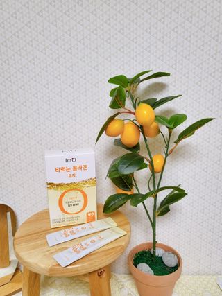 [음료수 대신 가능!]  빠르게 흡수되는 아임오 타먹는 콜라겐 1박스 — 5점을 준 리뷰어가 2023년 4월 올린 사용 사진