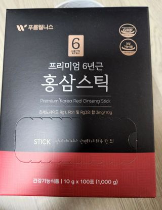 [푸름웰니스] 프리미엄 6년근 홍삼스틱 3mg x 100포 — 4점을 준 리뷰어가 2022년 4월 올린 사용 사진