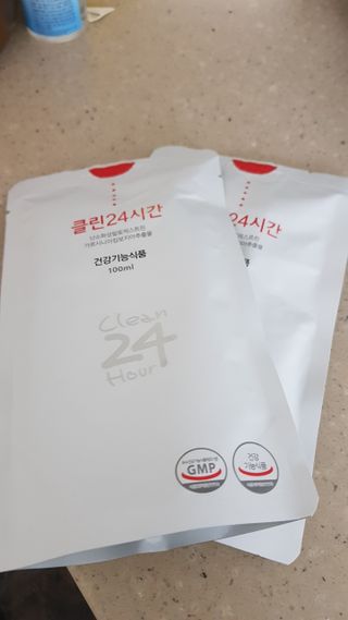 클린24시간 1BOX(5포) + 전용보틀(500ml) — 5점을 준 리뷰어가 2022년 12월 올린 사용 사진