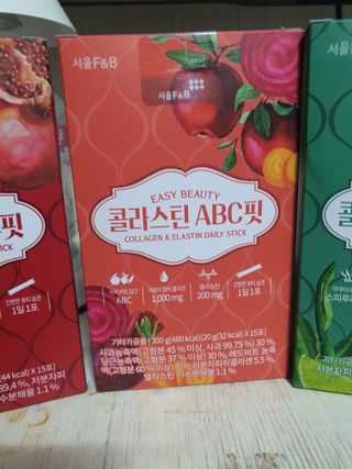 서울에프엔비 콜라스틴 3종 뷰티젤리스틱 45입 [ABC핏 15입 /  석류핏 15입 / 청스피루리나 15입] — 5점을 준 리뷰어가 2021년 9월 올린 사용 사진