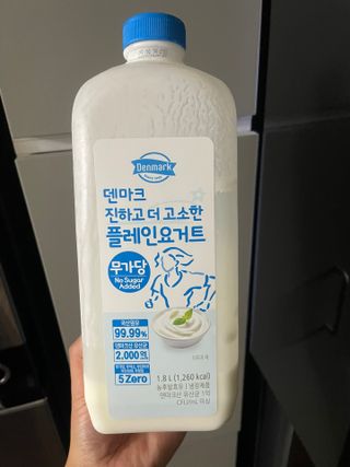*구매평_[덴마크] 진하고 더 고소한 무가당 플레인 요거트 1.8L — 5점을 준 리뷰어가 2025년 9월 올린 사용 사진