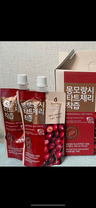 자연에온 몽모랑시 타트체리 착즙 100mL 10개입 2BOX — 5점을 준 리뷰어가 2021년 1월 올린 사용 사진