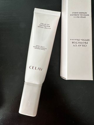 프리마인 선크림만 바꿨을 뿐인데 매일 물 2L챙겨먹고 기초케어 완벽하게 한 물빛피부 완성,셀라브UV프로텍터 — 5점을 준 리뷰어가 2023년 7월 올린 사용 사진