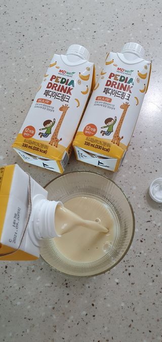 메디웰 페디아드링크 미니 바나나맛 — 5점을 준 리뷰어가 2021년 7월 올린 사용 사진